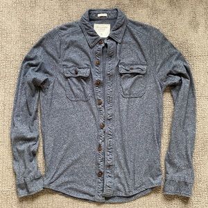 Abercrombie & Fitch Blue Flannel Long Sleeve Shirt
